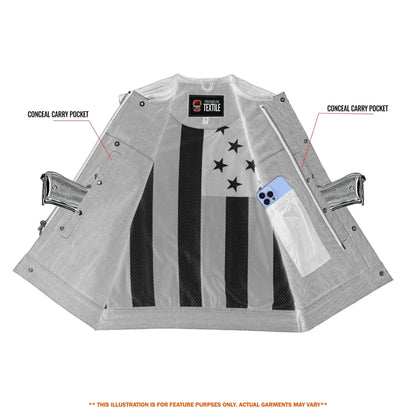Road House - Men’s Denim Motorcycle Vest
