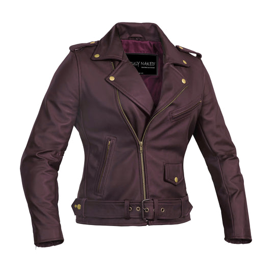 Rose Glow Women's Oxblood Fashion Leather Jacket