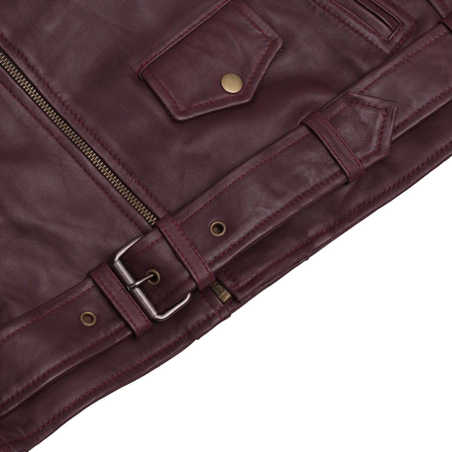 Rose Glow Women's Oxblood Fashion Leather Jacket