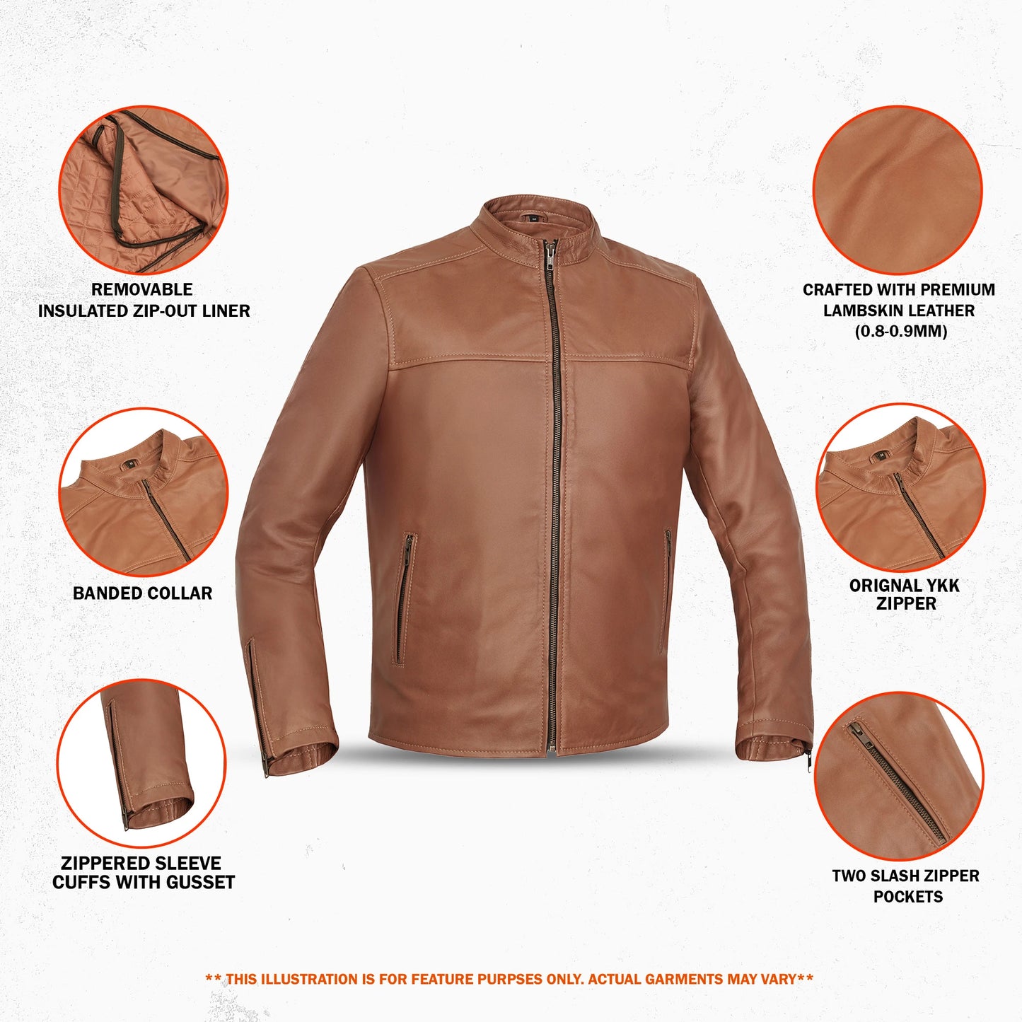 Rustic Stunner Men's Brown Fashion Leather Jacket