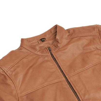 Rustic Stunner Men's Brown Fashion Leather Jacket