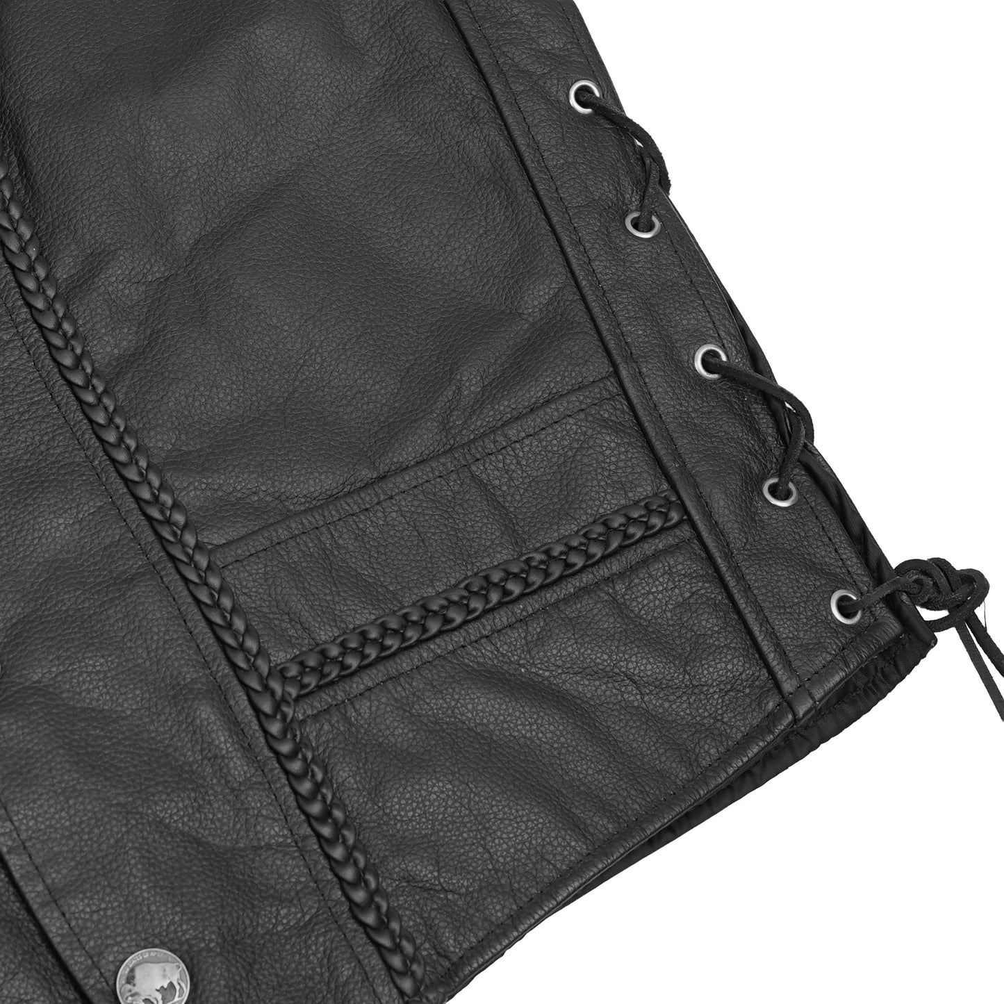 Rustler - Men's Motorcycle Leather Vest