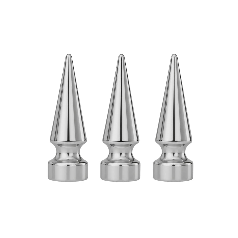 SPK102 Chrome Screw-back Spike Studs - 12mm