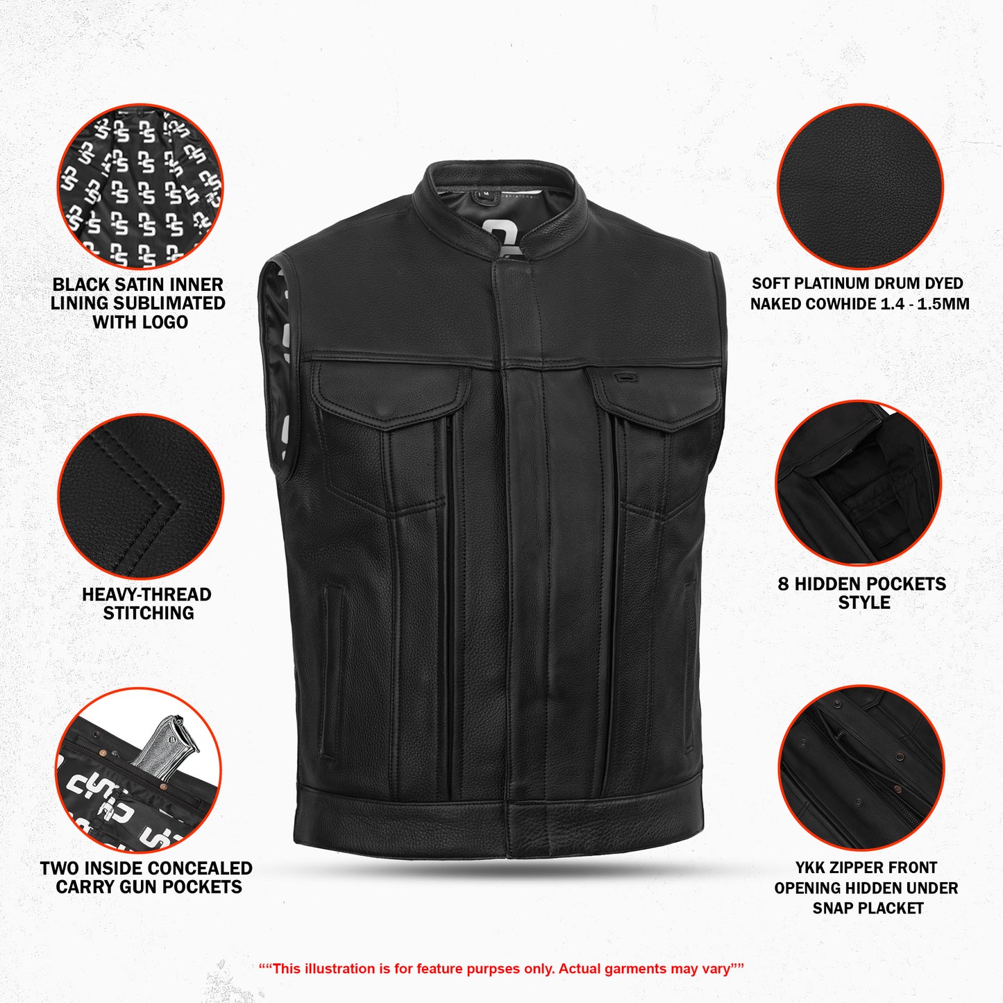 Shockster – Men’s Leather Vest