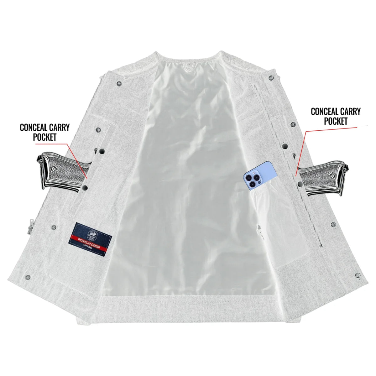 Shoveller - Men’s Motorcycle Denim Vest