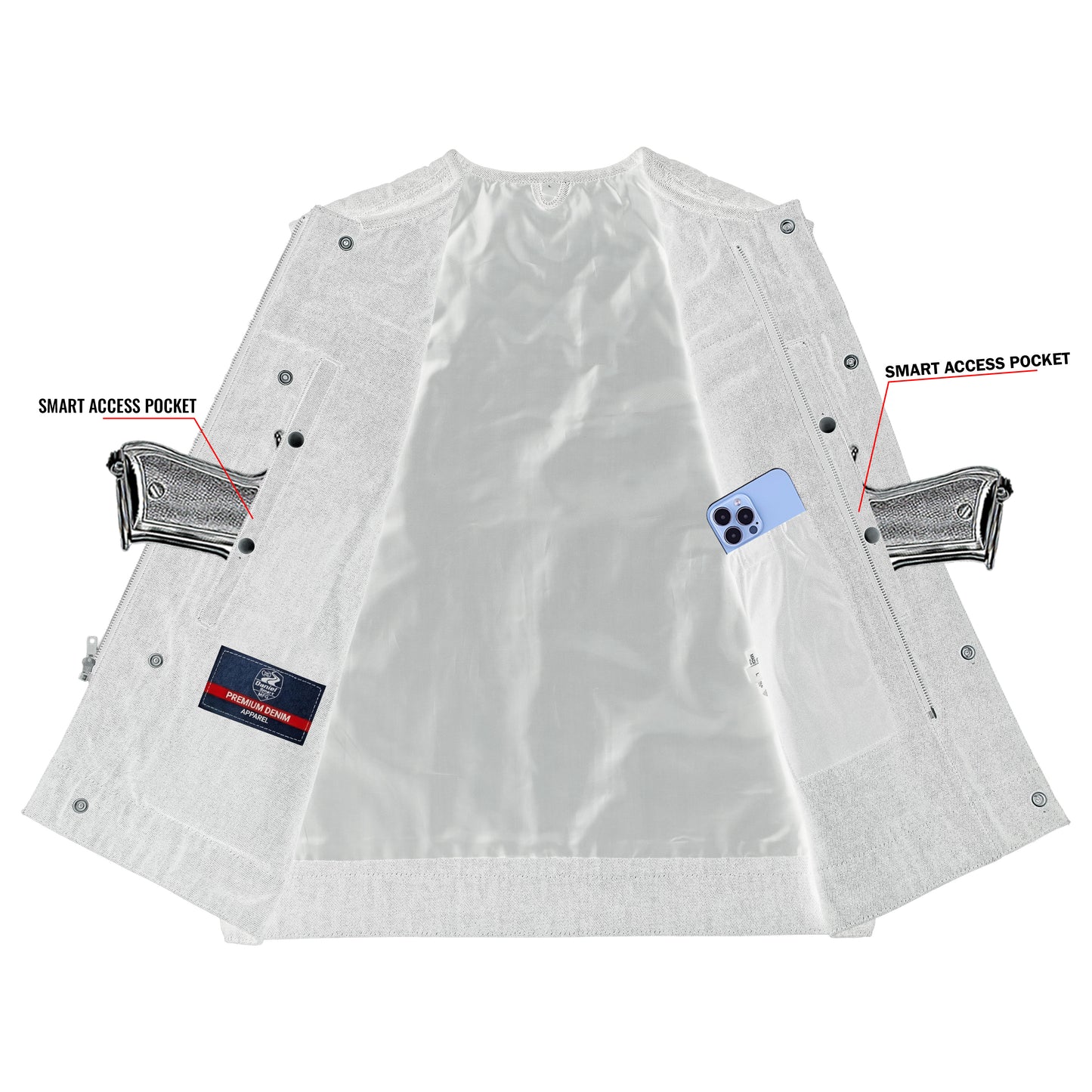 Shoveller - Men’s Motorcycle Denim Vest