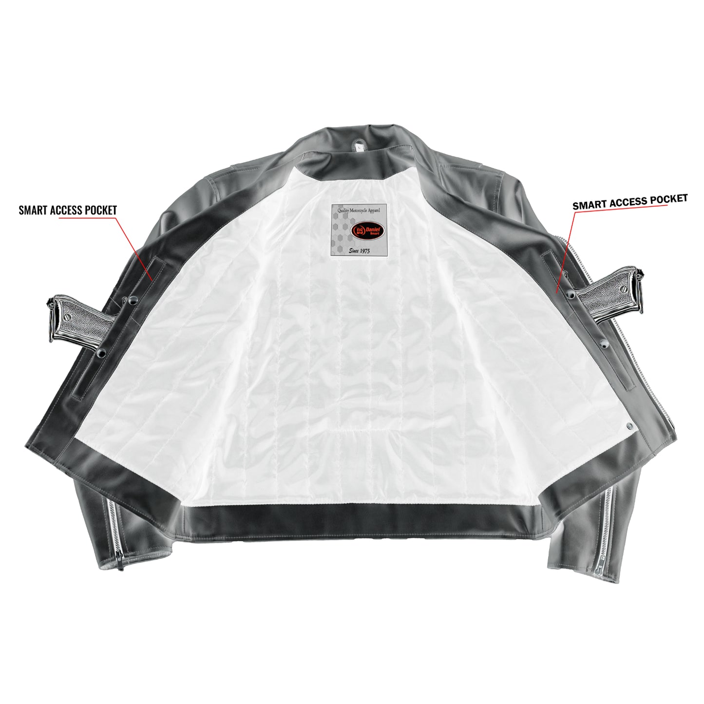 Sinister – Men’s Faux Leather Motorcycle Jacket