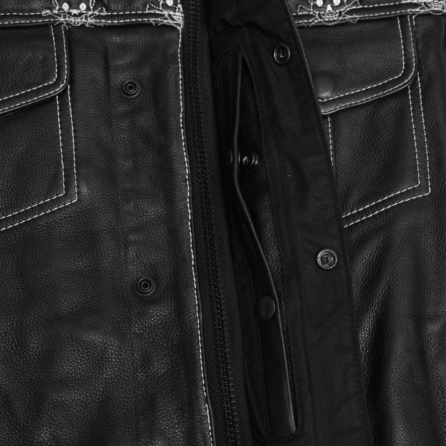 Skullster - Men’s Motorcycle Leather Vest