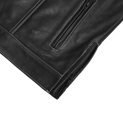 Skullster - Men’s Motorcycle Leather Vest