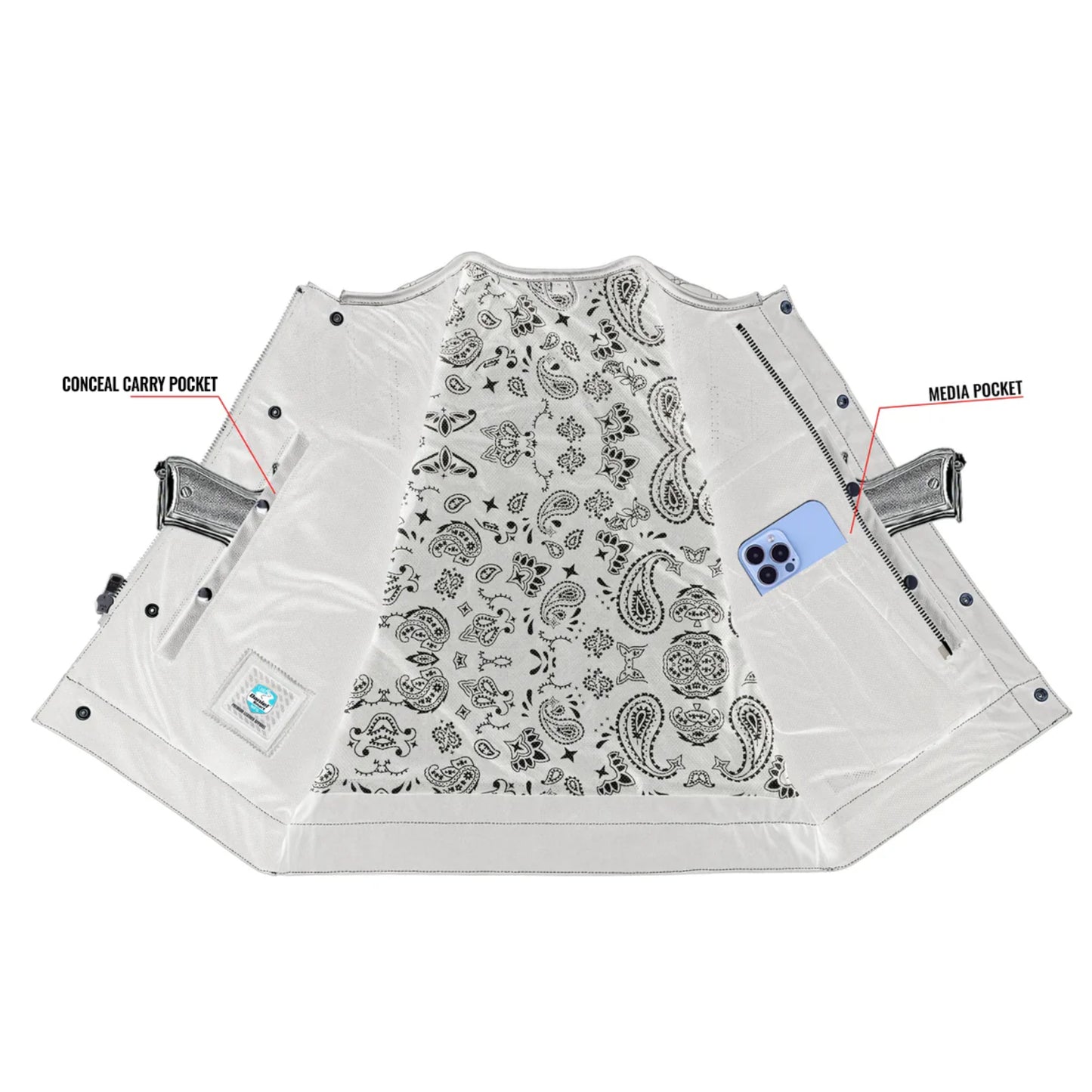 Sledgehammer - Perforated Lowcut Summer Spark Men's Leather Vest
