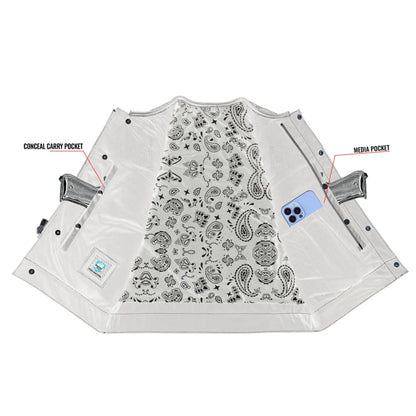 Sledgehammer - Perforated Lowcut Summer Spark Men's Leather Vest