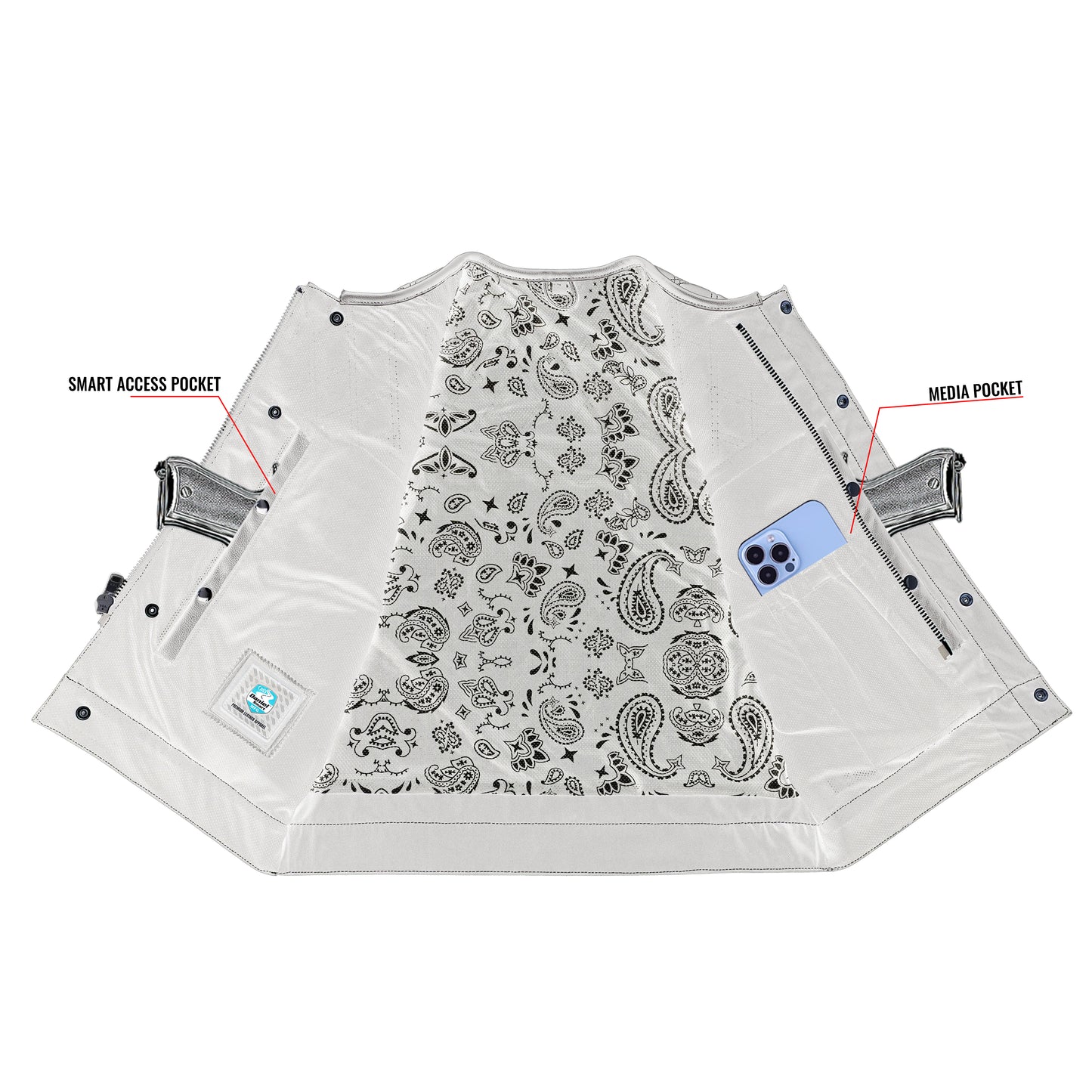 Sledgehammer - Perforated Lowcut Summer Spark Men's Leather Vest
