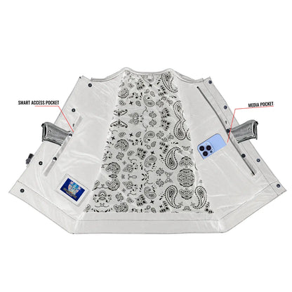 Sledgehammer - Perforated Low Cut Summer Spark Men's Leather Vest