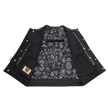 Sledgehammer - Perforated Low Cut Summer Spark Men's Leather Vest