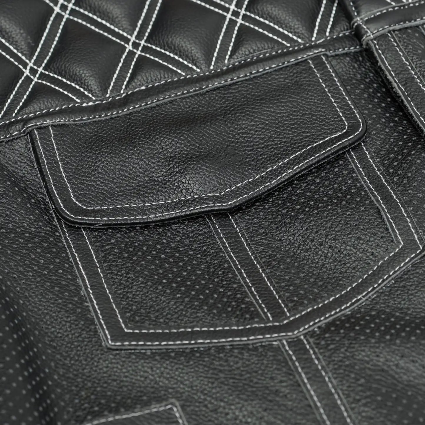 Sledgehammer - Perforated Lowside Summer Spark Men's Leather Vest
