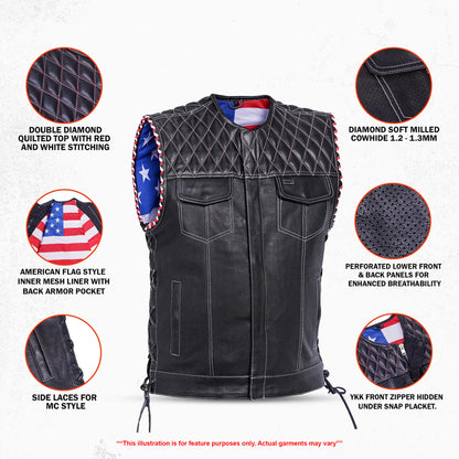 Star Shield - Men's Leather Vest