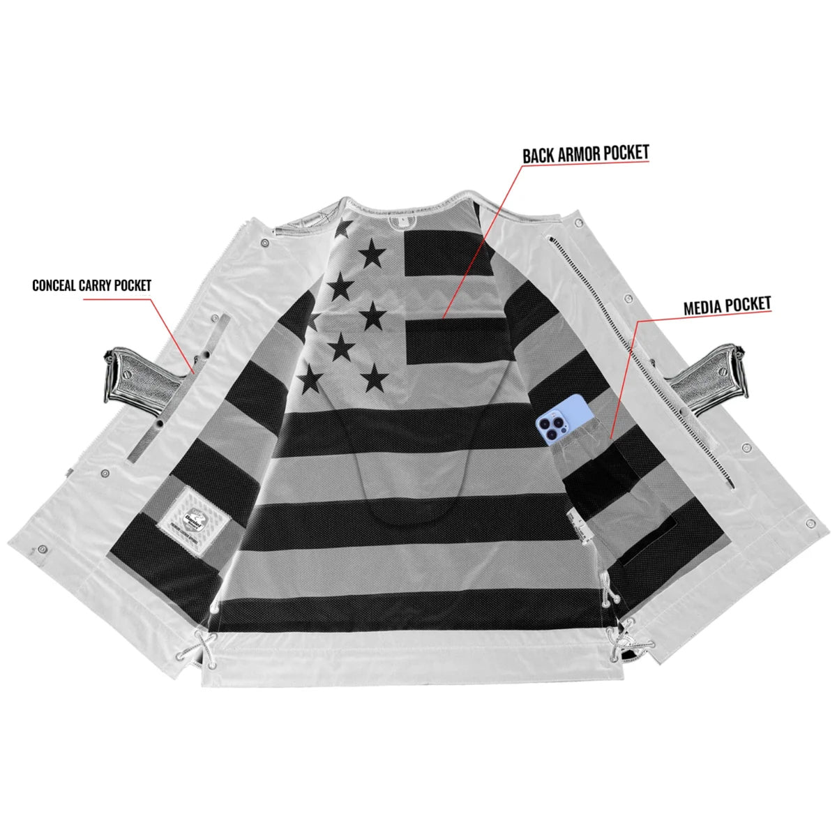 Star Shield - Men's Leather Vest