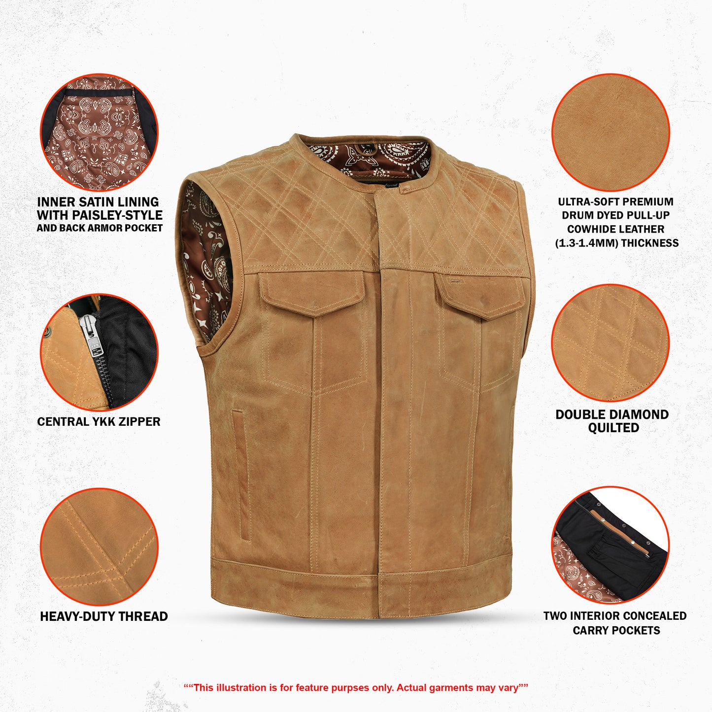 Timberline - Lowcut Men’s Leather Vest