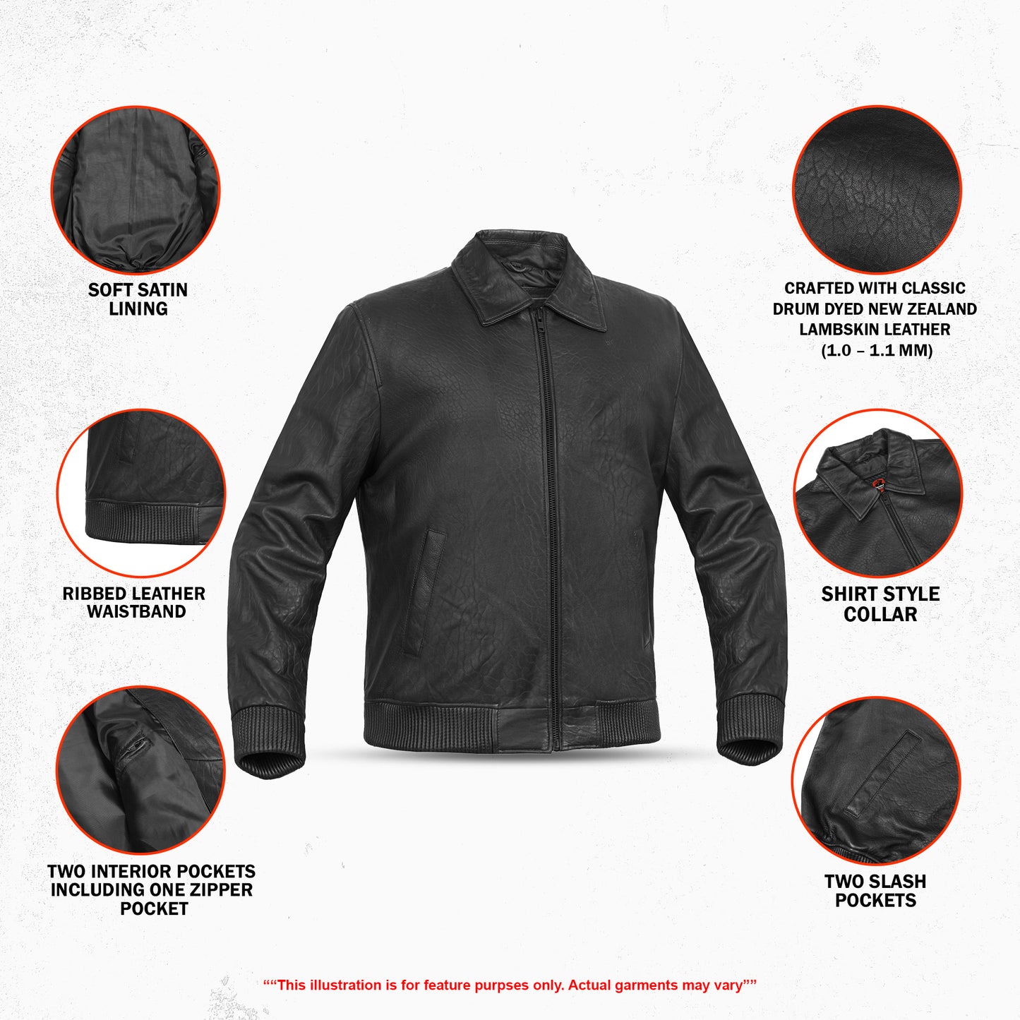 Rapter™ Men's Leather Motorcycle Jacket