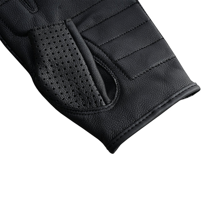 AirRaid Knuckle - Men's Leather Motorcycle Fingerless Gloves