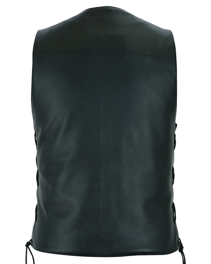 Bullock Men's Motorcycle Leather Vest