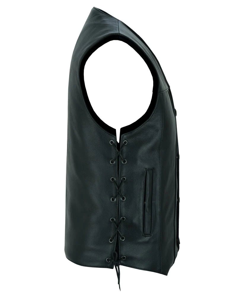 Bullock Men's Motorcycle Leather Vest