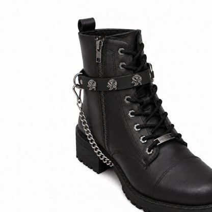 Boot Chain - Silver Rose Rider