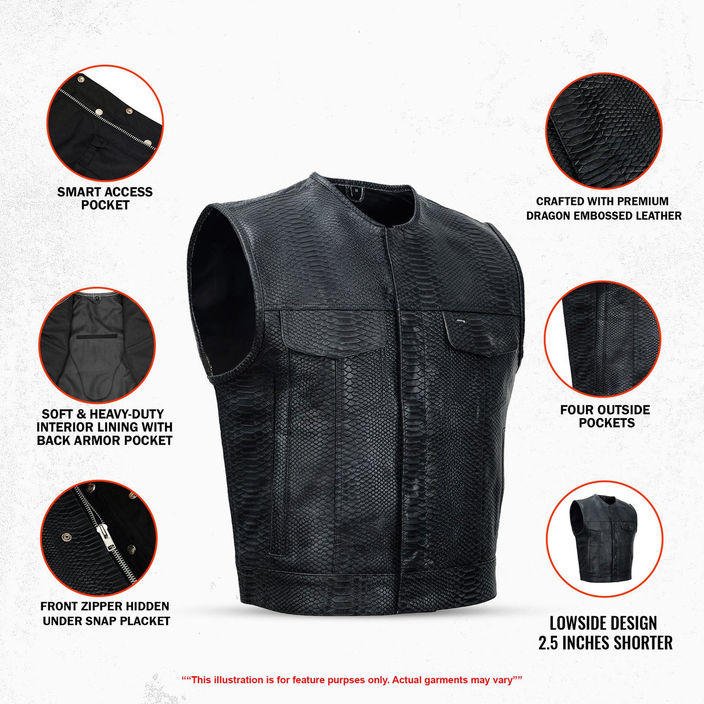 Croc Commander Lowcut Men's Leather Vest