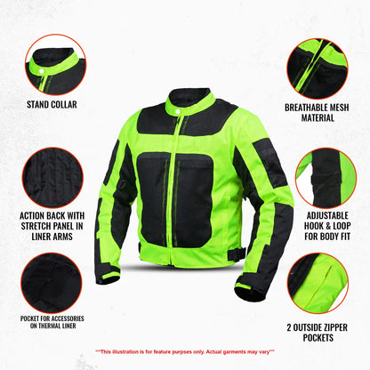 DS763 Men's Racer Mesh Jacket - High Vis