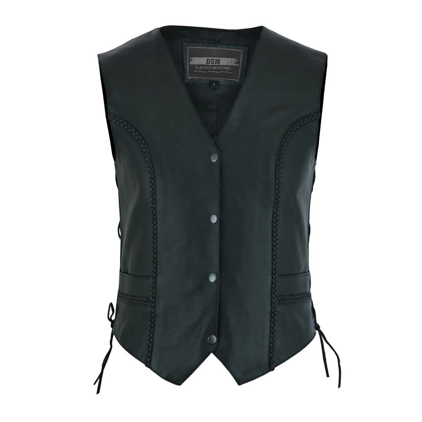 Miles Queen Women's Leather Motorcycle Vest