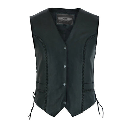 Miles Queen Women's Leather Motorcycle Vest