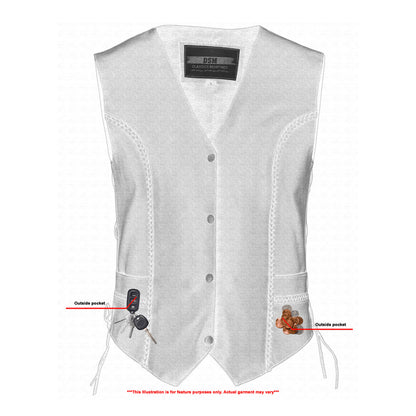 Miles Queen Women's Leather Motorcycle Vest