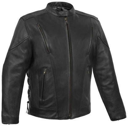 Reveal™ Men's Leather Motorcycle Jacket