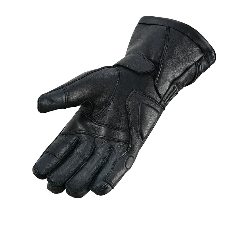 Heritage Hide Men's Deerskin Gauntlet Motorcycle Gloves