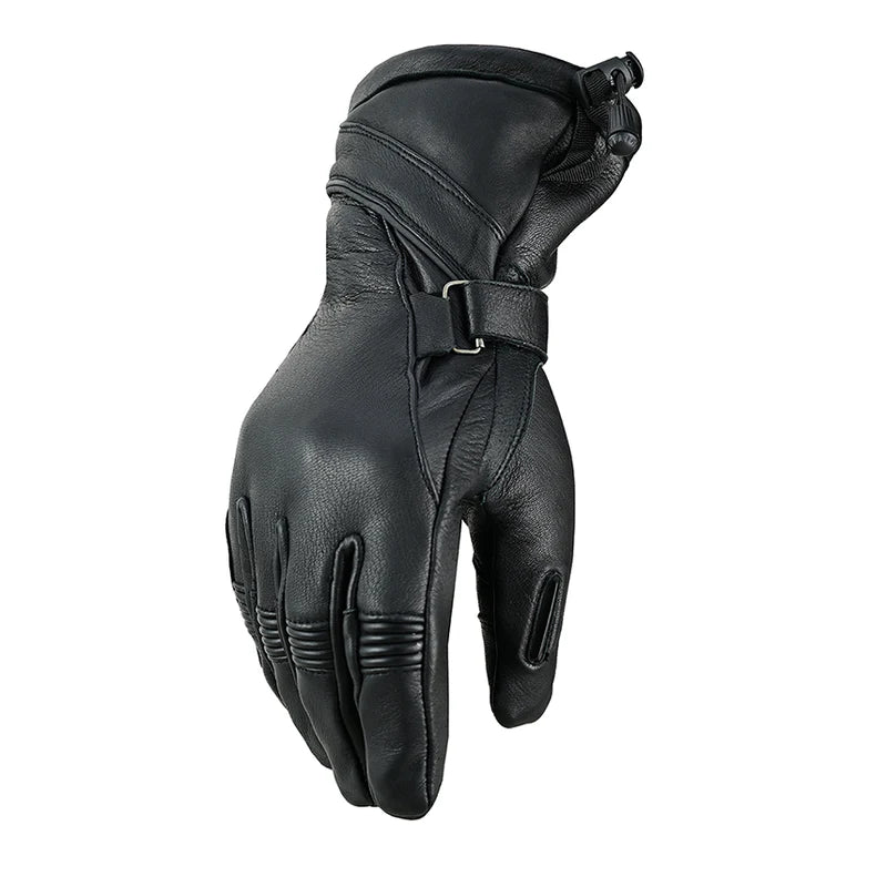 Heritage Hide Men's Deerskin Gauntlet Motorcycle Gloves