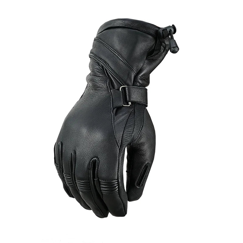 Heritage Hide Men's Deerskin Gauntlet Motorcycle Gloves
