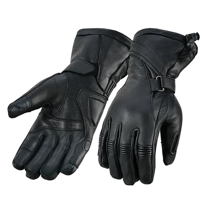 Heritage Hide Men's Deerskin Gauntlet Motorcycle Gloves