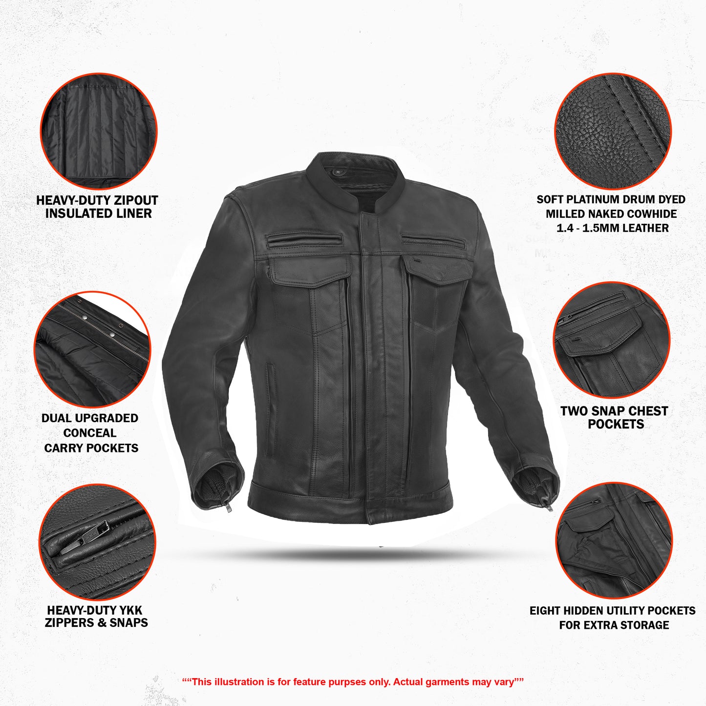 Blaze Runner™ Men's Leather Motorcycle Jacket