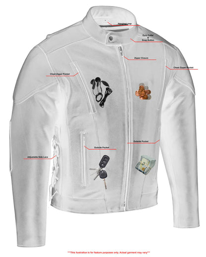 DS777 Men's Vented M/C Jacket Side Laces