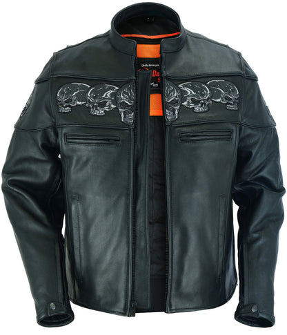 DS700 Men's Scooter Jacket w/Reflective Skulls