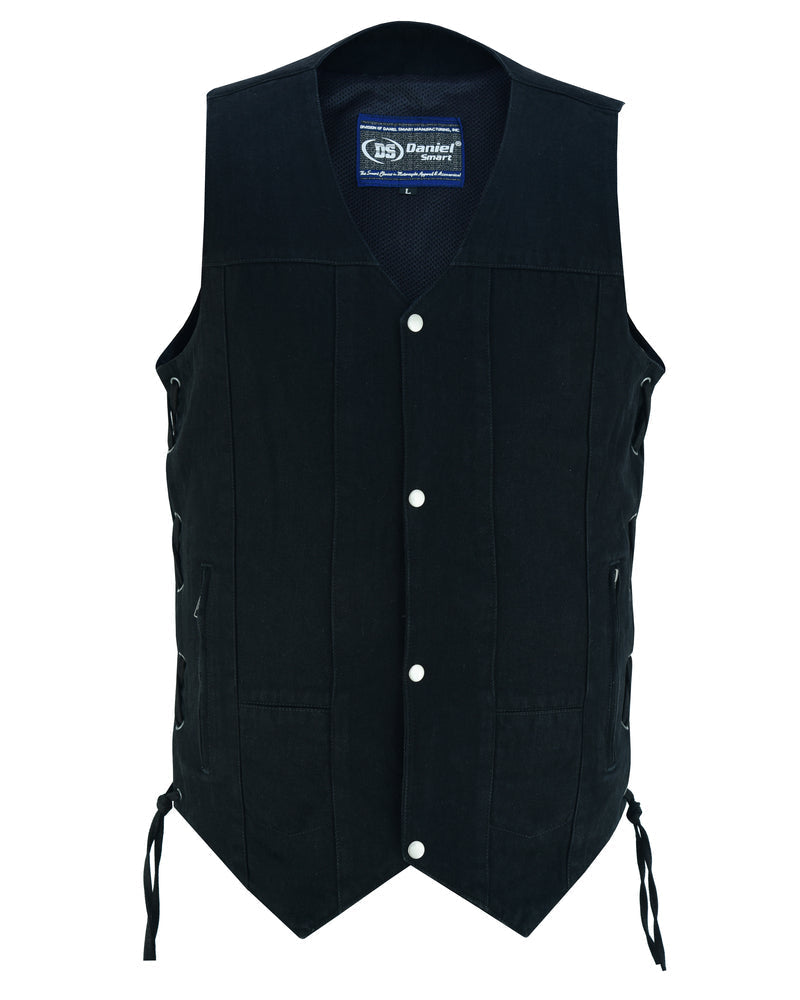 DM914TALL Men's Ten Pocket Denim Utility Vest - TALL