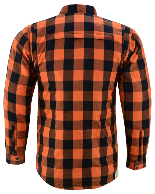 DS4675 Armored Flannel Shirt - Orange Daniel Smart Manufacturing