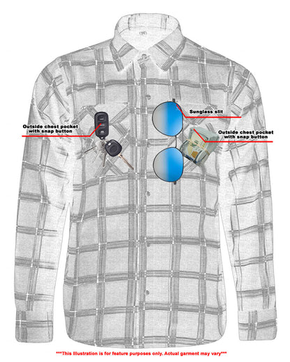 Flannel Shirt - Black, Red and Blue LVAD Gear Flannel