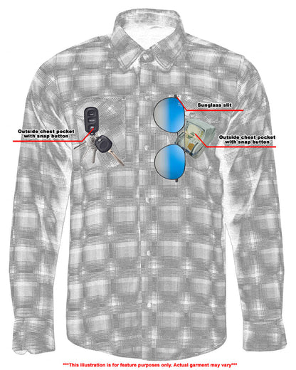 Flannel Shirt - Blue and Black Shaded LVAD Gear Flannel