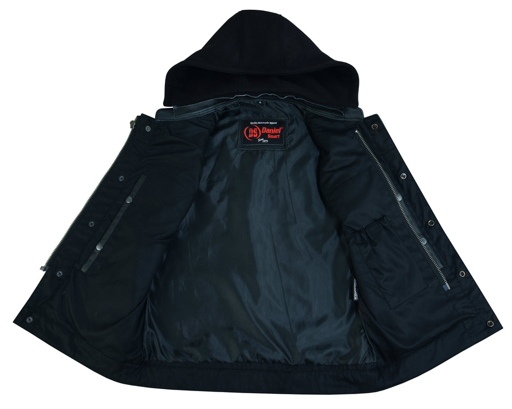 DS182 Concealed Snaps, Premium Naked Cowhide, Removable Hood & Hidden