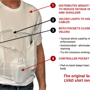 LVAD HeartMate Men Shirt White LVAD Gear