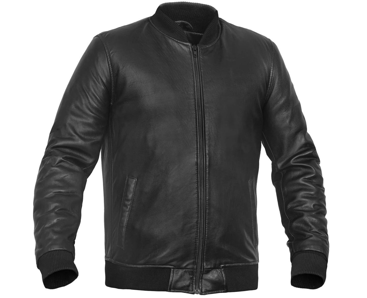 Lancer™ Men's Leather Bomber Motorcycle Jacket