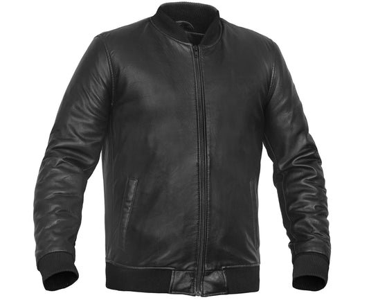 Lancer™ Men's Leather Bomber Motorcycle Jacket