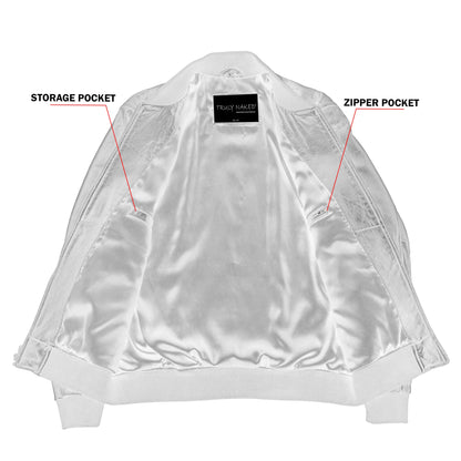 Lancer™ Men's Leather Bomber Motorcycle Jacket